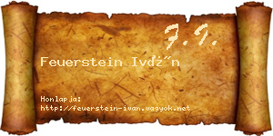 Feuerstein Iván névjegykártya